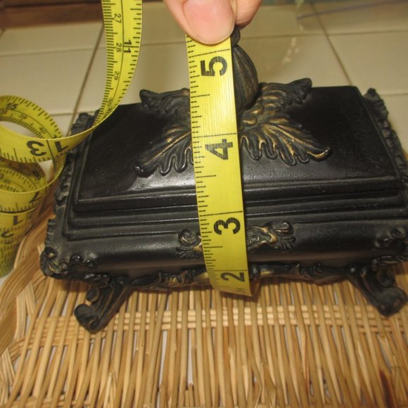 Vintage Carved trinket box JEWELRY BOX TRINKET BOX STORAGE - Picture 11 of 15